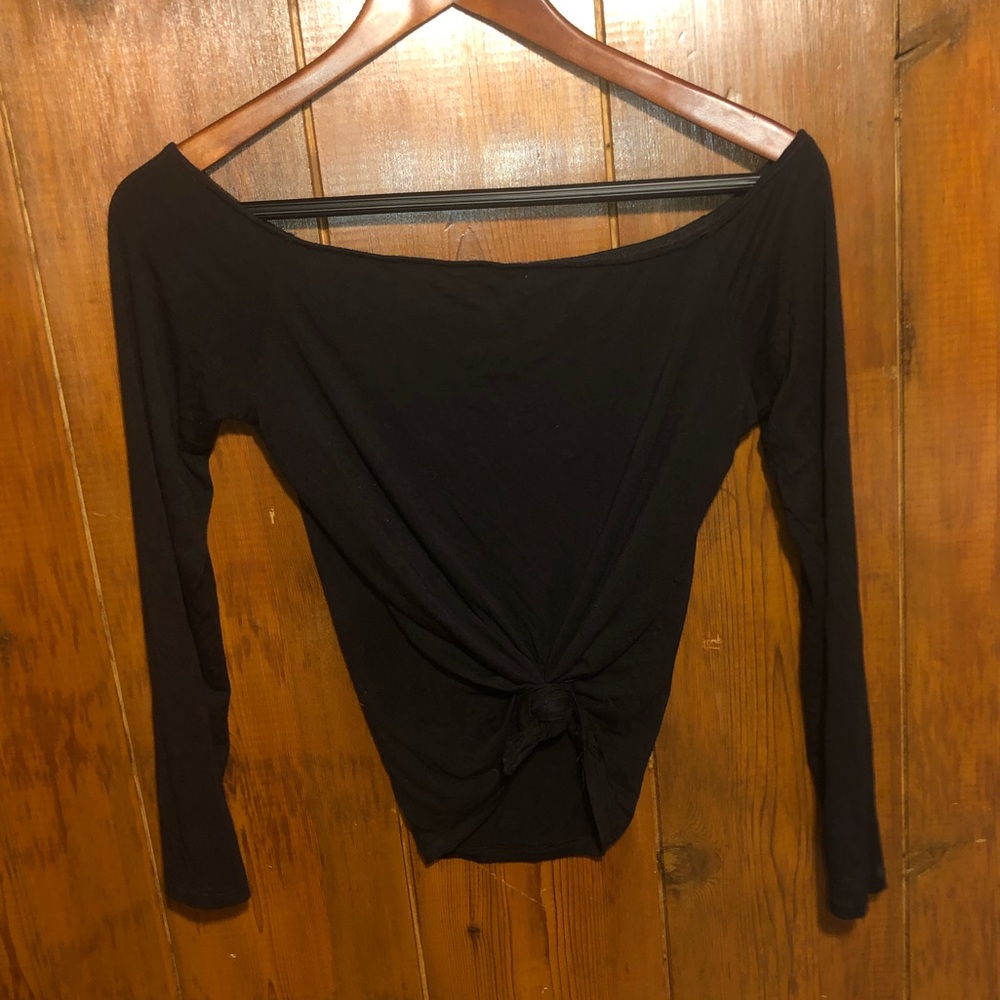 Charlotte Russe Off The Shoulder Black Top